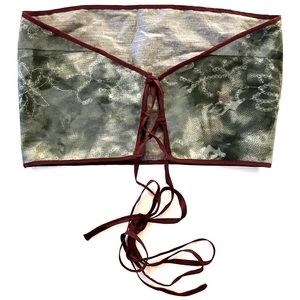 ⭐️TRANSLATIO ⭐️ITALIAN VINTAGE BUSTIER/TUBE TOP W/CORSET STYLE LACE UP BACK